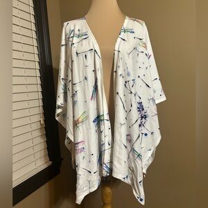 Artistic Colorful dragonfly Kimono Cardigan